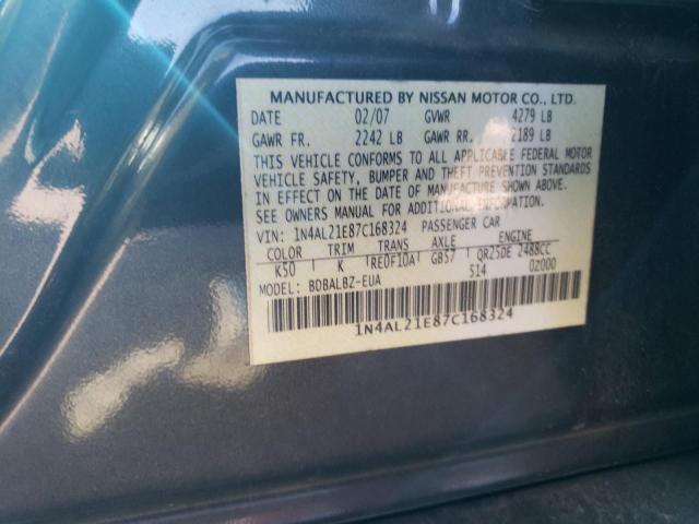 1N4AL21E87C168324 - 2007 NISSAN ALTIMA 2.5 GRAY photo 12