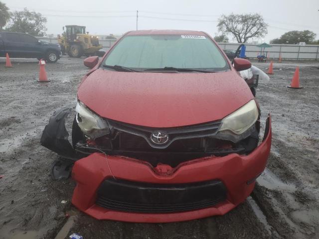 2T1BURHE3FC464108 - 2015 TOYOTA COROLLA L RED photo 5