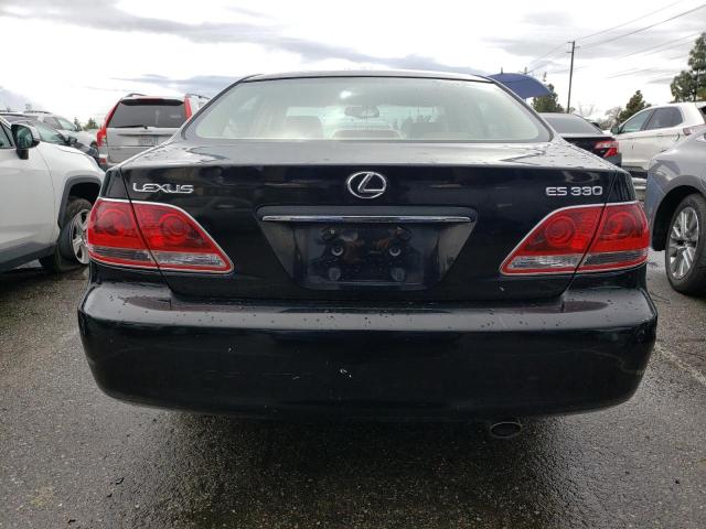 JTHBA30GX55085555 - 2005 LEXUS ES 330 BLACK photo 6