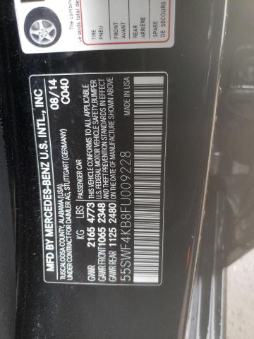 55SWF4KB8FU009228 - 2015 MERCEDES-BENZ C 300 4MAT BLACK photo 13