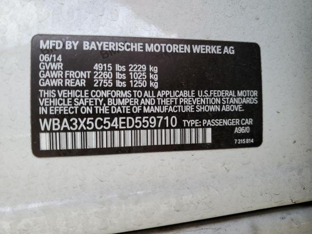WBA3X5C54ED559710 - 2014 BMW 328 XIGT WHITE photo 12