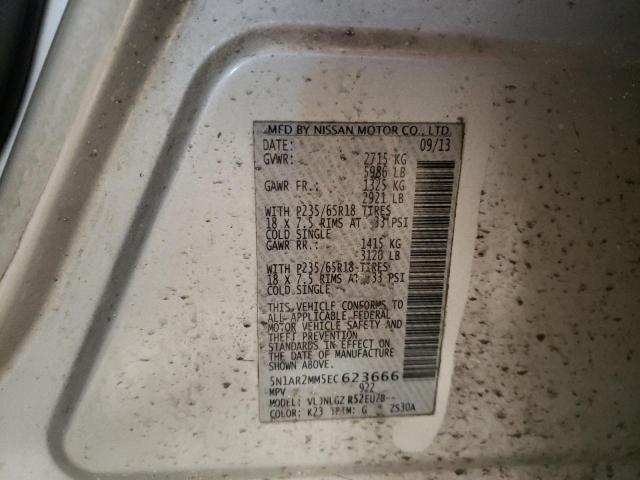 5N1AR2MM5EC623666 - 2014 NISSAN PATHFINDER S Gümüş foto 13