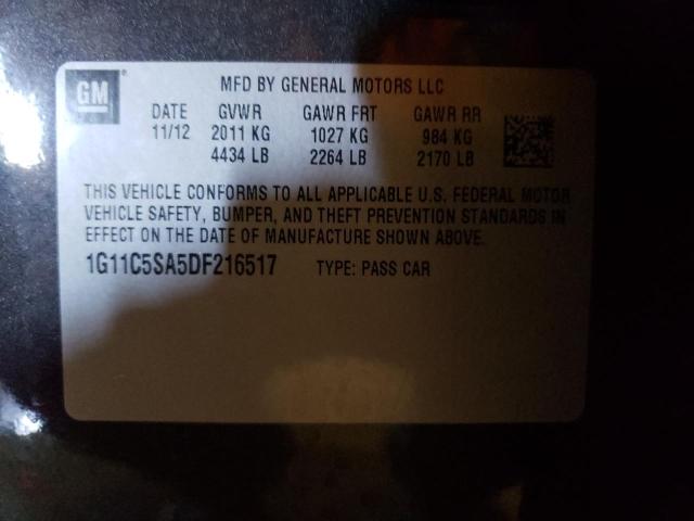 1G11C5SA5DF216517 - 2013 CHEVROLET MALIBU 1LT ყავისფერი ფოტო 12