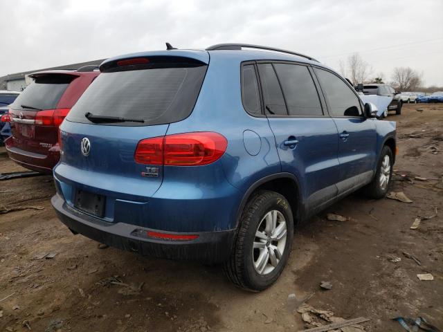 WVGBV7AX8HW513113 - 2017 VOLKSWAGEN TIGUAN S BLUE photo 4