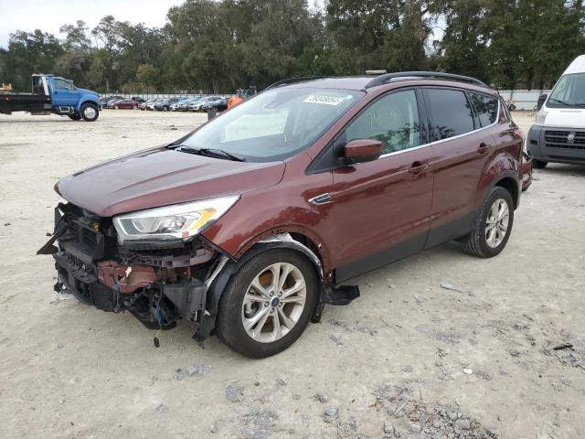 1FMCU0HDXJUA48992 - 2018 FORD ESCAPE SEL BURGUNDY photo 1