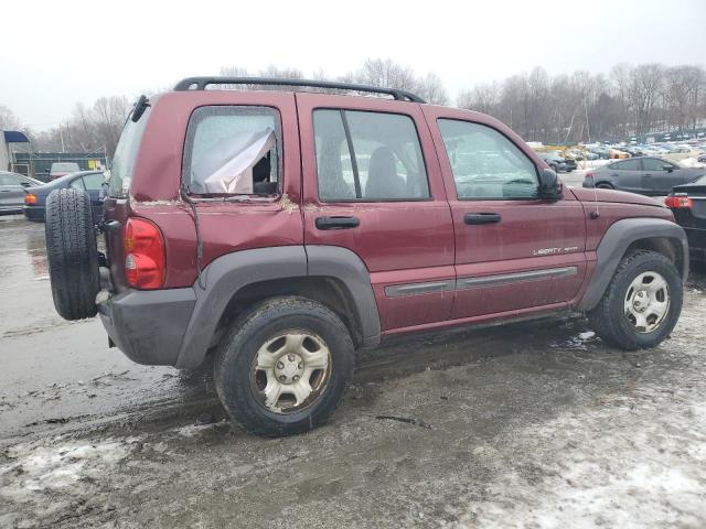 1J4FK48123W602578 - 2003 JEEP LIBERTY SPORT BURGUNDY photo 3