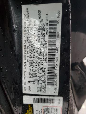 5TEUU42N55Z130577 - 2005 TOYOTA TACOMA ACCESS CAB Қара фото 12