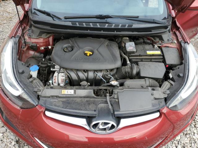 5NPDH4AE3GH766555 - 2016 HYUNDAI ELANTRA SE RED photo 11