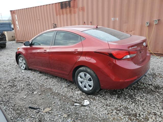 5NPDH4AE3GH766555 - 2016 HYUNDAI ELANTRA SE RED photo 2