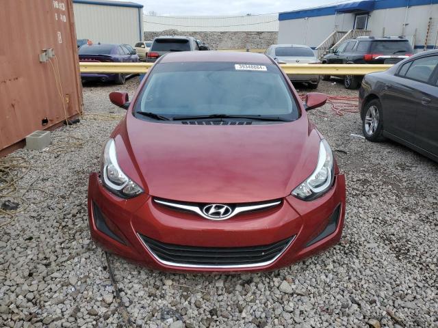 5NPDH4AE3GH766555 - 2016 HYUNDAI ELANTRA SE RED photo 5