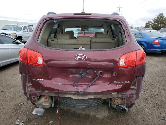 5NMSG13D69H331462 - 2009 HYUNDAI SANTA FE GLS BURGUNDY photo 6