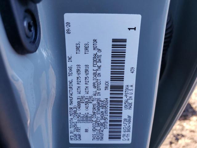 5TFDY5F1XMX959264 - 2021 TOYOTA TUNDRA CREWMAX SR5 GRAY photo 12