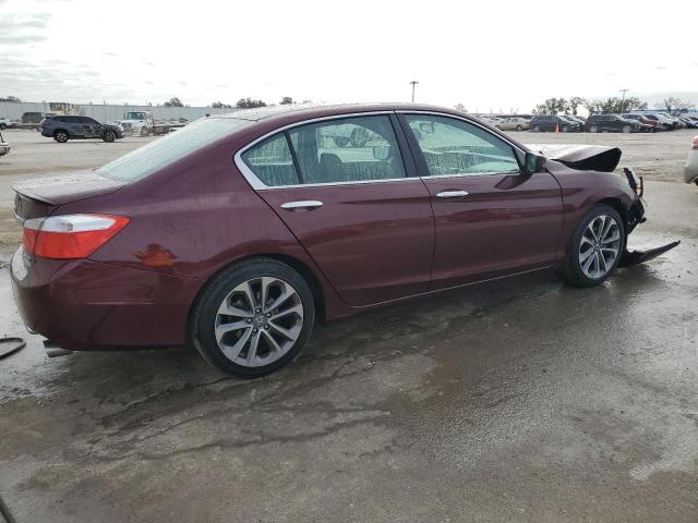 1HGCR2F51EA216895 - 2014 HONDA ACCORD SPORT BURGUNDY photo 3