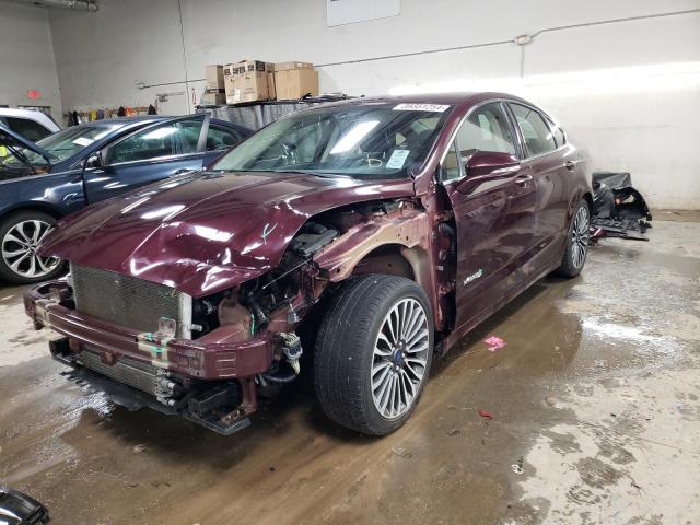 3FA6P0LU7HR162116 - 2017 FORD FUSION SE HYBRID BURGUNDY photo 1