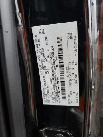 1FTFX1E4XKKE58840 - 2019 FORD F150 SUPER CAB BLACK photo 12