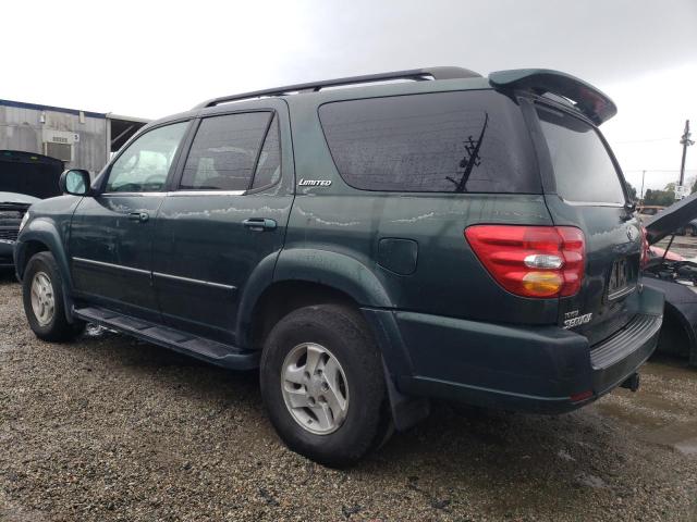 5TDZT38A01S027257 - 2001 TOYOTA SEQUOIA LIMITED GREEN photo 2