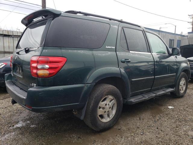 5TDZT38A01S027257 - 2001 TOYOTA SEQUOIA LIMITED GREEN photo 3