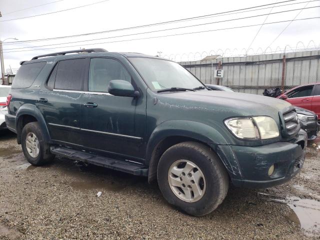 5TDZT38A01S027257 - 2001 TOYOTA SEQUOIA LIMITED GREEN photo 4