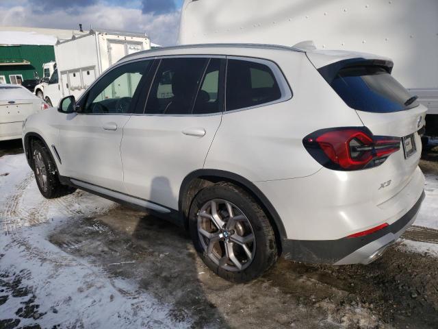 5UX53DP09N9L34958 - 2022 BMW X3 XDRIVE30I WHITE photo 2