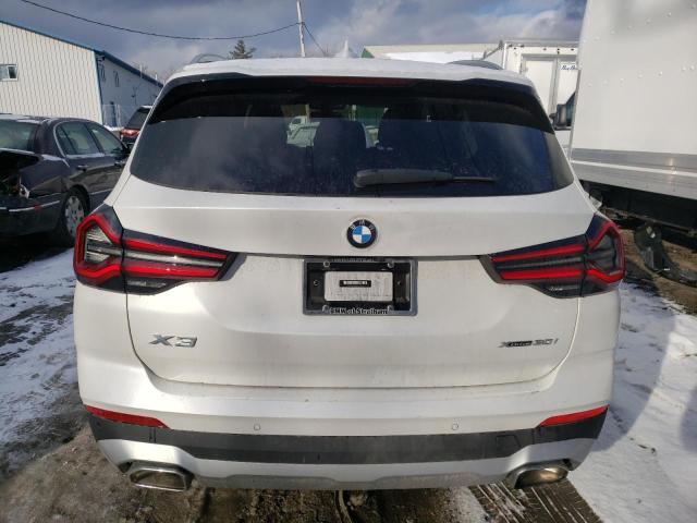 5UX53DP09N9L34958 - 2022 BMW X3 XDRIVE30I WHITE photo 6