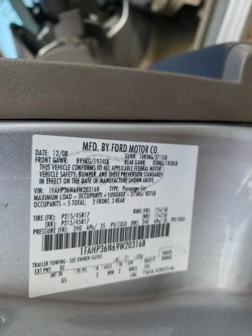 1FAHP36N69W203168 - 2009 FORD FOCUS SES SILVER photo 12