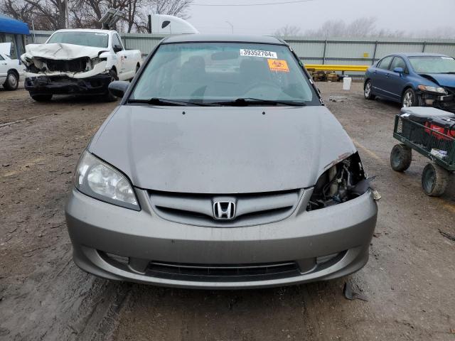 2HGES16515H516106 - 2005 HONDA CIVIC LX GRAY photo 5