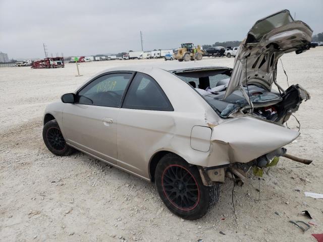 1HGEM22522L085750 - 2002 HONDA CIVIC LX GOLD photo 2