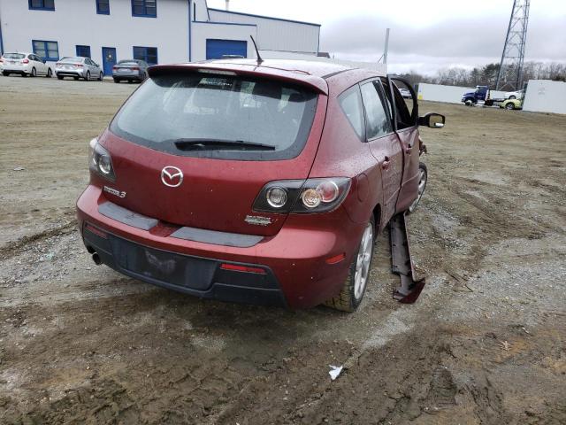 JM1BK344381107244 - 2008 MAZDA 3 HATCHBACK BURGUNDY photo 3