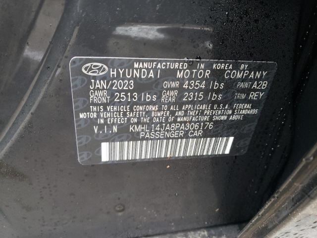 KMHL14JA8PA306176 - 2023 HYUNDAI SONATA SEL BLACK photo 12