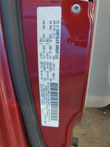 2C4RC1CG8CR207971 - 2012 CHRYSLER TOWN & COU TOURING L BURGUNDY photo 13