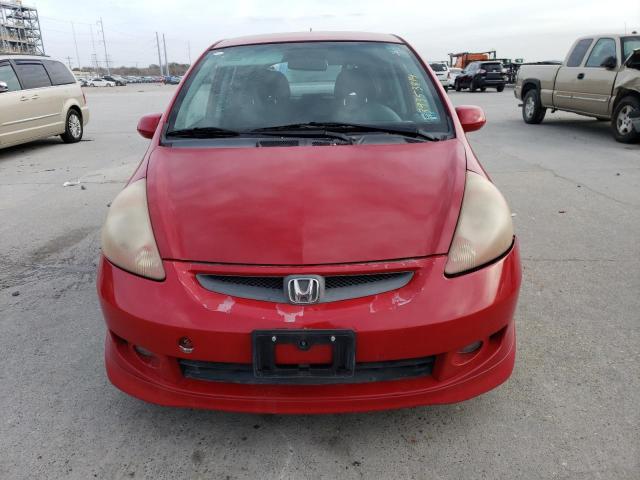 JHMGD38637S016851 - 2007 HONDA FIT S 红色 照片 5