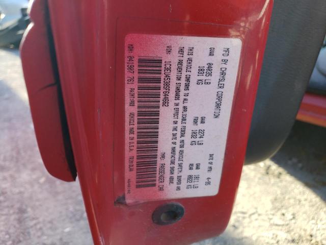 1C3EU4538SF644662 - 1995 CHRYSLER LEBARON GTC 红色 照片 12