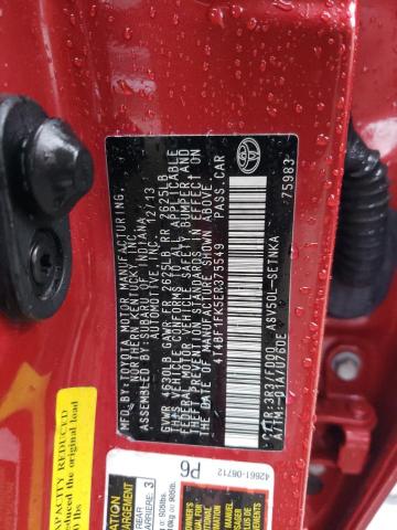 4T4BF1FK5ER375549 - 2014 TOYOTA CAMRY L RED photo 12