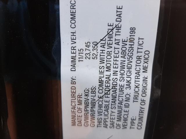 3AKJGHDV5GSHJ0198 - 2016 FREIGHTLINER CASCADIA 1 Qara foto 10