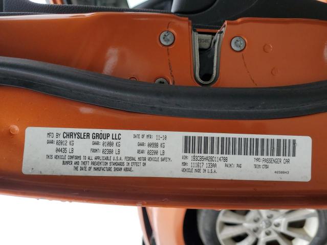 1B3CB5HA2BD114788 - 2011 DODGE CALIBER HEAT ORANGE photo 12