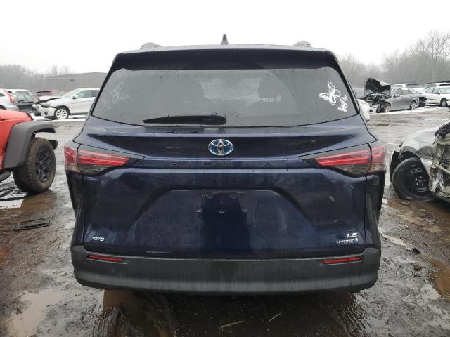 5TDKSKFC4NS053918 - 2022 TOYOTA SIENNA LE BLUE photo 6