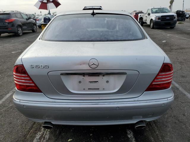 WDBNG78J12A249135 - 2002 MERCEDES-BENZ S 600 SILVER photo 6