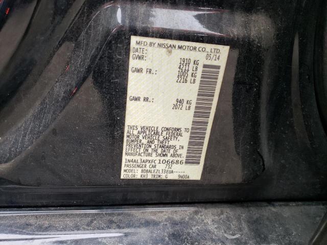 1N4AL3APXFC106686 - 2015 NISSAN ALTIMA 2.5 BLACK photo 12