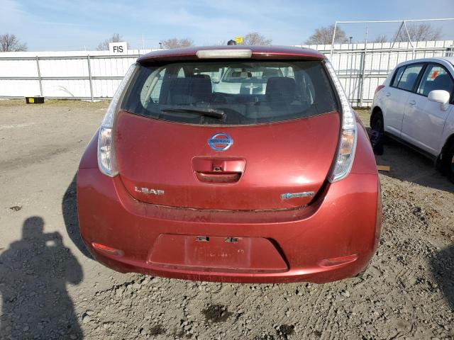 1N4AZ0CP7FC311909 - 2015 NISSAN LEAF S BURGUNDY photo 6