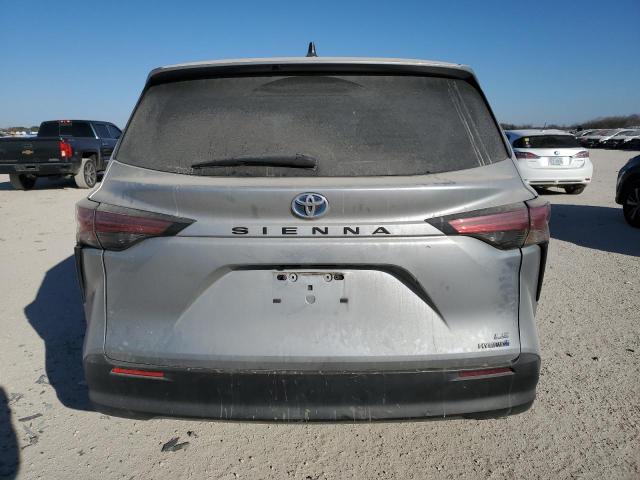 5TDKRKEC3MS017021 - 2021 TOYOTA SIENNA LE GRAY photo 6