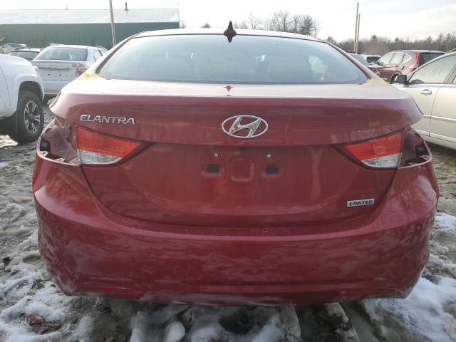 KMHDH4AE5DU618050 - 2013 HYUNDAI ELANTRA GLS RED photo 6