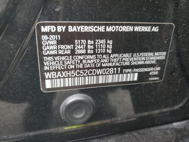 WBAXH5C52CDW02811 - 2012 BMW 528 XI BLACK photo 12