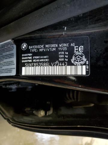 5UXFB53586LV23443 - 2006 BMW X5 4.4I BLACK photo 13