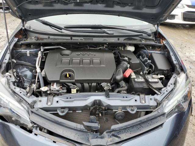 2T1BURHE5KC165486 - 2019 TOYOTA COROLLA L BLUE photo 11