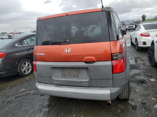 5J6YH18614L000940 - 2004 HONDA ELEMENT EX ORANGE photo 6