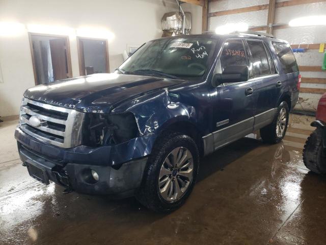 1FMFU16567LA63003 - 2007 FORD EXPEDITION XLT BLUE photo 1