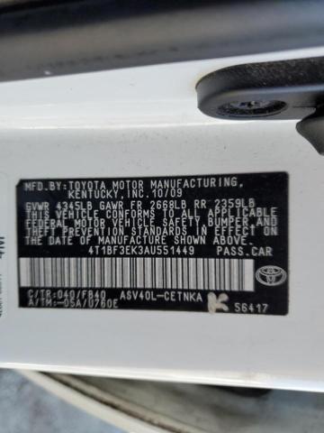 4T1BF3EK3AU551449 - 2010 TOYOTA CAMRY BASE WHITE photo 13