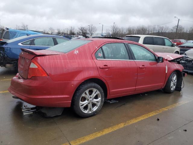 3FAHP0HA9CR217150 - 2012 FORD FUSION SE RED photo 3