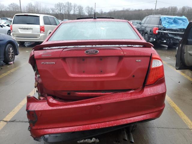 3FAHP0HA9CR217150 - 2012 FORD FUSION SE RED photo 6