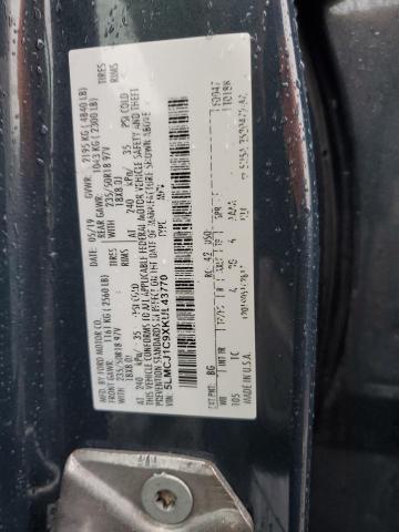 5LMCJ1C9XKUL43770 - 2019 LINCOLN MKC BLUE photo 12